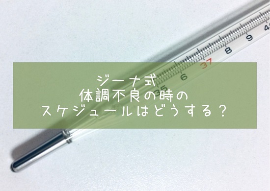 ジーナ式体調不良のときのスケジュール