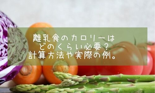 離乳食のカロリーはどのくらい必要？計算方法や実際の例。