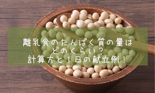 離乳食のたんぱく質の量はどのくらい？計算方と１日の献立例！