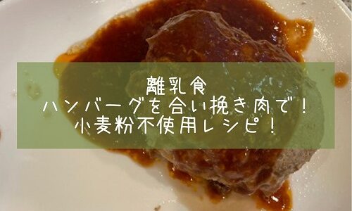 離乳食ハンバーグを合い挽き肉で！小麦粉不使用レシピ！