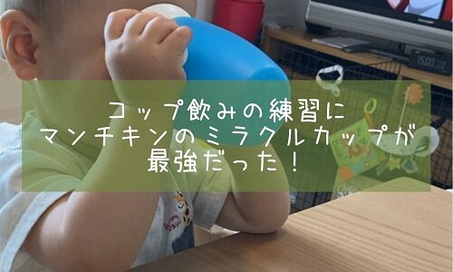 コップ飲みの練習にマンチキンのミラクルカップが最強だった！