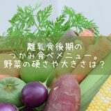 離乳食後期のつかみ食べメニュー。野菜の硬さや大きさは？