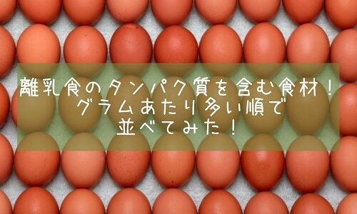 離乳食のタンパク質を含む食材！グラムあたり多い順で並べてみた！