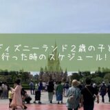 ディズニーランド２歳の子と行った時のスケジュール!